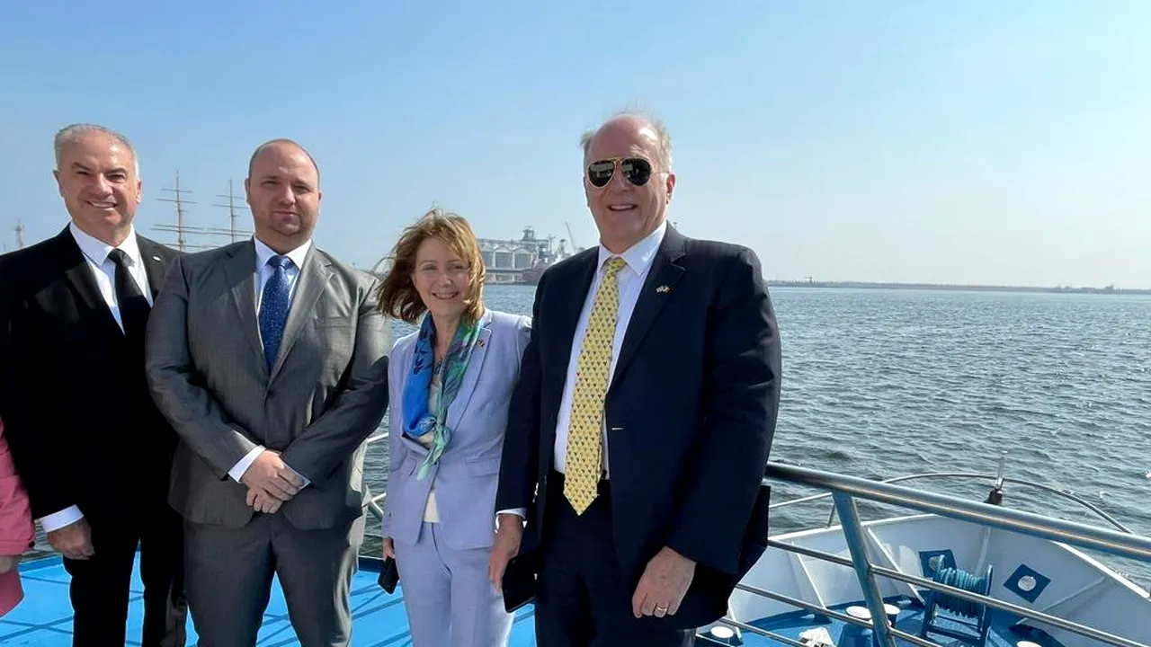 Ambasadoarea SUA în România a făcut o VIZITĂ în Portul Costanța. Ce a discutat cu reprezentanții Ministerului Transporturilor