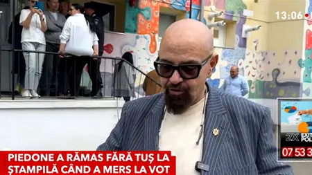 Piedone a votat la Fălticeni. Șeful ANPC a ieșit din cabină în căutare de tuș pentru ștampila de vot
