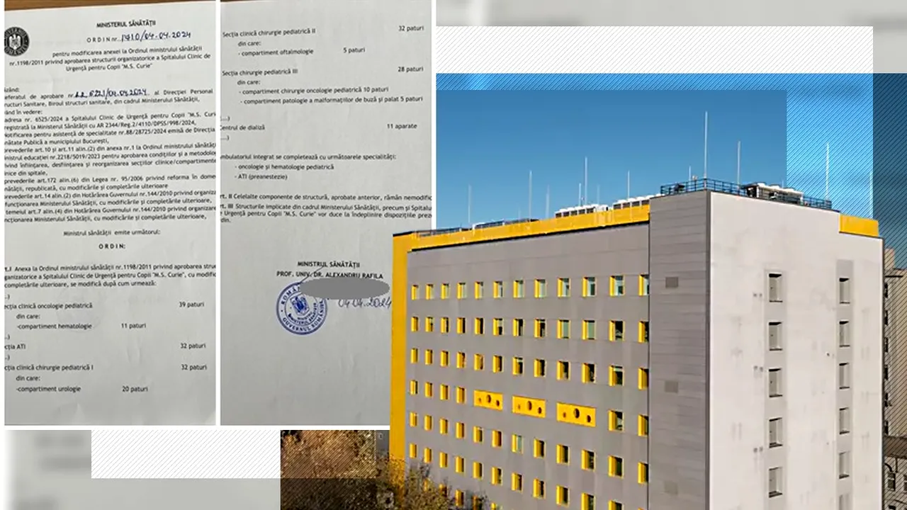 Rafila a semnat: Picii bolnavi de cancer au acces în Spitatul Oncologic de Copii Marie Curie. Dar, mai e nevoie de un pix oficial