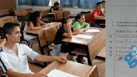 SUBIECTE MATEMATICĂ la EVALUARE NAȚIONALĂ 2013. Vezi aici ce subiecte au primit azi la MATEMATICĂ elevii de clasa a VIII-a