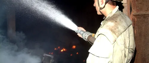 Incendiu puternic la o fabrică de cherestea din Bistrița-Năsăud