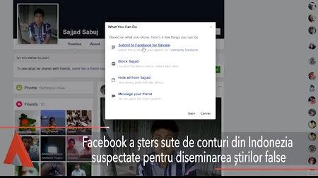 ȘTIRI FALSE și mesaje menite să defăimeze oficialii din Guvern. FACEBOOK a șters sute de conturi din Indonezia