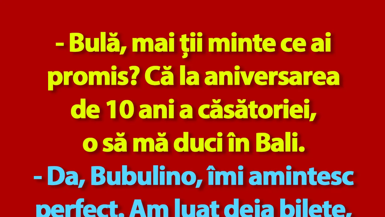 BANC | Bulă și aniversarea de 10 ani a căsătoriei