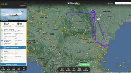 AVIONUL misterios care survolează, de ore bune, România. Datele zborului au fost ASCUNSE / SCENARIUL cu privire la „cel mai sofisticat avion-spion”