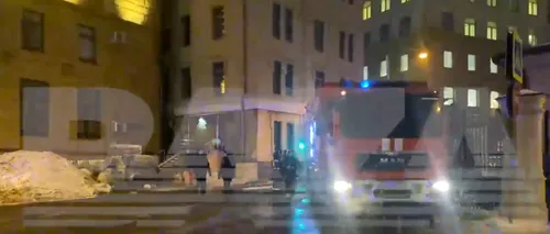 VIDEO | INCENDIU izbucnit la sediul Ministerului de Interne din Rusia. Un fum dens a cuprins clădirea