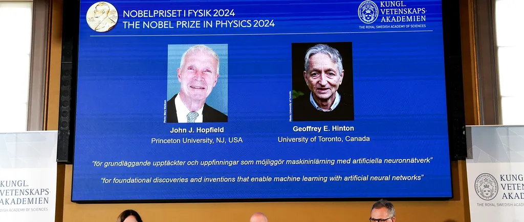 Premiul NOBEL pentru Fizică a fost acordat cercetătorilor John Hopfield și Geoffrey Hinton. Cel din urmă e poreclit „nașul inteligenței artificiale”