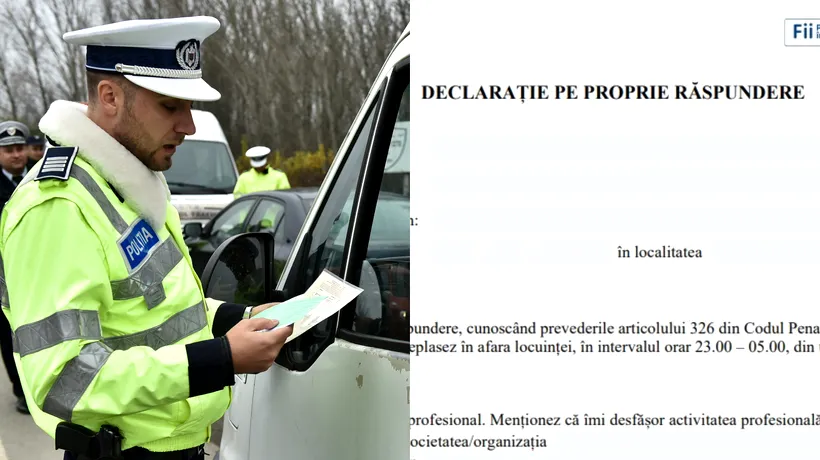 Declarația pe propria răspundere, în vigoare de la miezul nopții! În ce condiții poate fi prezentată pe telefon - DOCUMENT