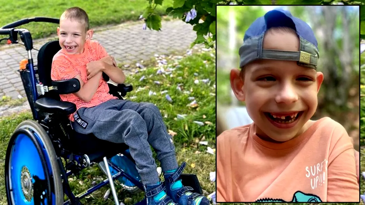 Povestea emoționantă a lui Kyrylo, un băiețel ucrainean în scaun cu rotile refugiat în Ploiești
