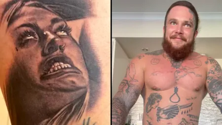 Pentru a-și dovedi dragostea, acest tânăr a decis să-și tatueze chipul soției pe coapsă. Când a văzut rezultatul, nevasta a avut o criză de plâns