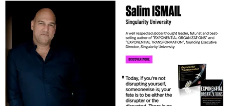  iCEE.fest: UPGRADE 100, Salim Ismail: „Societatea nu este pregătită să trăiască aceste schimbări