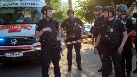 Incident șocant în Ucraina. Un bărbat s-a aruncat în aer într-un tribunal din Kiev