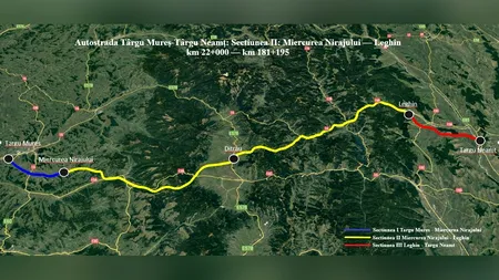 Ministerul Transporturilor deschide licitația pentru tronsonul doi al Autostrăzii A8 Târgu Mureș - Târgu Neamț