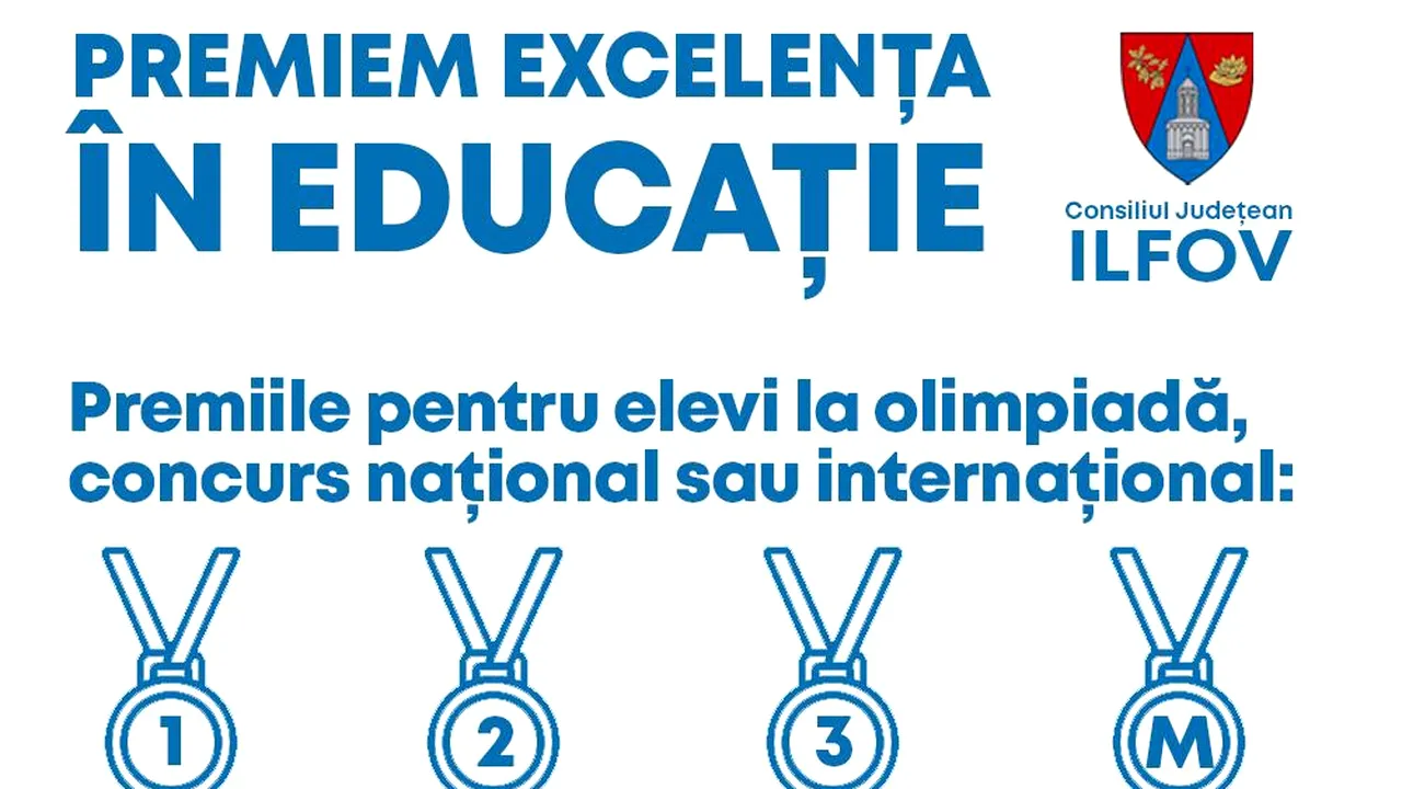 Profesorii și elevii de nota 10 din Ilfov au fost premiați (P)