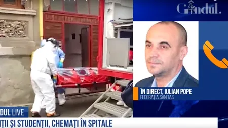 GÂNDUL LIVE | Iulian Pope, prim-vicepreședinte al Federației SANITAS: Am cerut Guvernului să vină cu protocoale concrete. Personalul medical, cea mai importantă resursă în acest moment, trebuie instruit