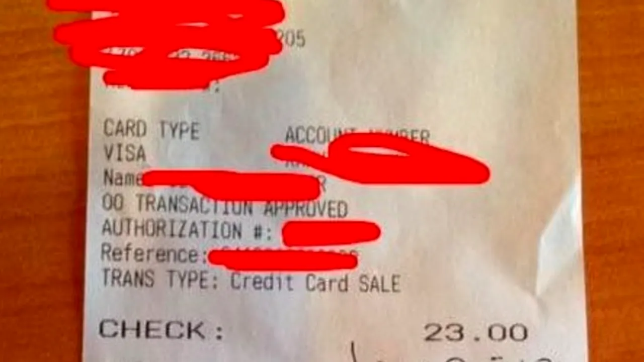 Chelnerița se aștepta la un bacșiș, dar a primit cu totul altceva: ''E cea mai mare lipsă de respect''