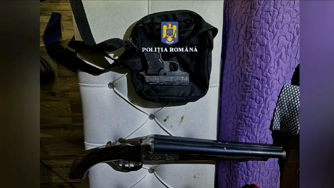 Un întreg arsenal, descoperit la domiciliul unui bărbat din județul Gorj / Individul, suspectat de proxenetism, a fost REȚINUT