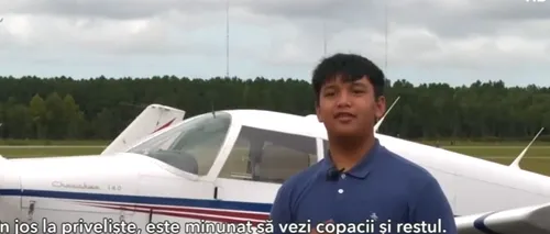 Un băiețel în vârstă de 12 ani a devenit cel mai tânăr PILOT din lume. Cum a început pasiunea pentru zborul cu avionul