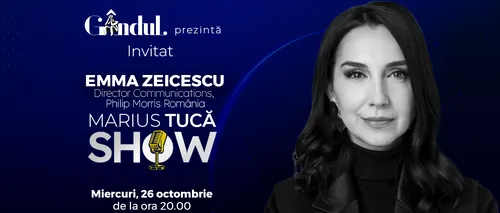 Marius Tucă Show începe miercuri, 26 octombrie, de la ora 20.00, live pe gândul.ro