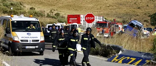 Nouă morți într-un accident de autocar produs în centrul Spaniei