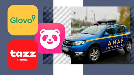 ANAF: Muncă la negru în activitatea de curierat prin aplicațiile GLOVO, TAZZ și FOODPANDA
