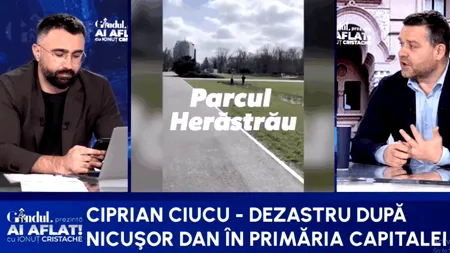 Ciucu promite că va reabilita parcurile bucureștene. ”Într-un an și jumătate, Herăstrăul va fi ca nou”