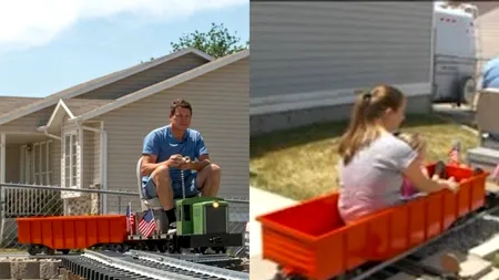 În 2015, Cory Mohl din Utah a construit o cale ferată lungă de 120 de metri în spatele casei sale. A avut nevoie de 18 tone de pietriș și sute de ore de muncă + 18.000 de dolari: Cum au reacționat vecinii săi
