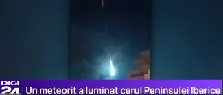 Fenomen spectaculos vizibil din Spania și Portugalia. Un meteorit a luminat cerul peninsulei Iberice