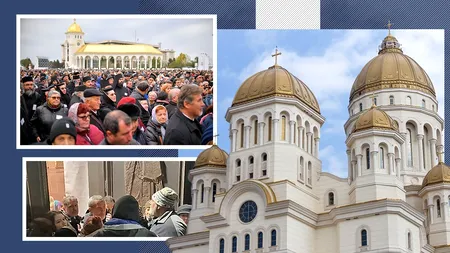 HAOS și îmbrânceli la Catedrala Mântuirii Neamului. Credincioșii au forțat intrarea după ore întregi de așteptare