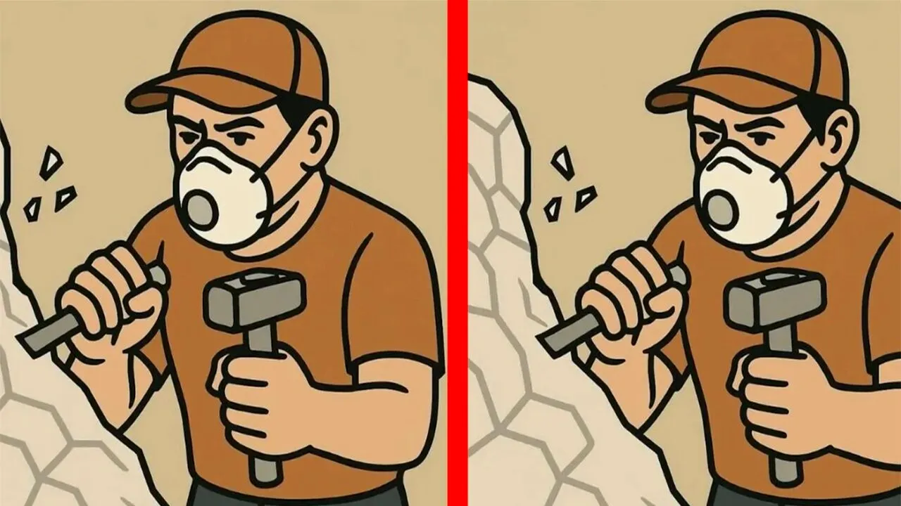 Test de perspicacitate | Identificați 3 diferențe între cei doi sculptori din imagine