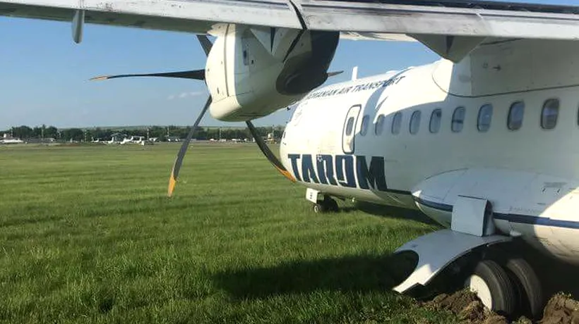 Un avion Tarom a ieșit de pe pistă la aterizarea pe aeroportul din Chișinău. VIDEO