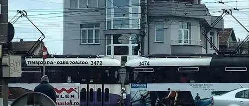 Tramvai deraiat în fața Gării de Nord din Timișoara. Demisia sau convocarea în comisia de disciplină? Ce a ales vatmanul