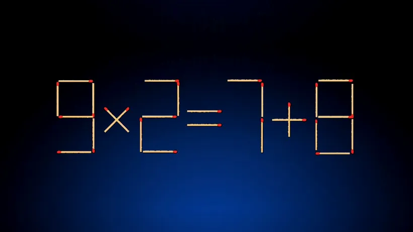 Testul de inteligență de luni | Puteți muta un singur băț pentru a corecta 9x2=7+8?