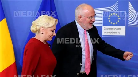 Dăncilă i-a promis lui Timmermans că Guvernul NU va adopta OUG pe CODURILE PENALE