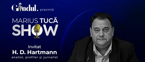 Marius Tucă Show începe miercuri, 13 martie, live pe gândul.ro. Invitați: Sabin Sărmaș, deputat PNL, și H. D. Hartmann, profiler