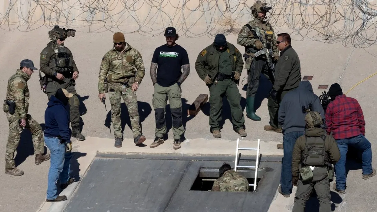 Tunelul SECRET de la granița dintre SUA și Mexic va fi sigilat. Construcția ar fi fost utilizată pentru contrabandă