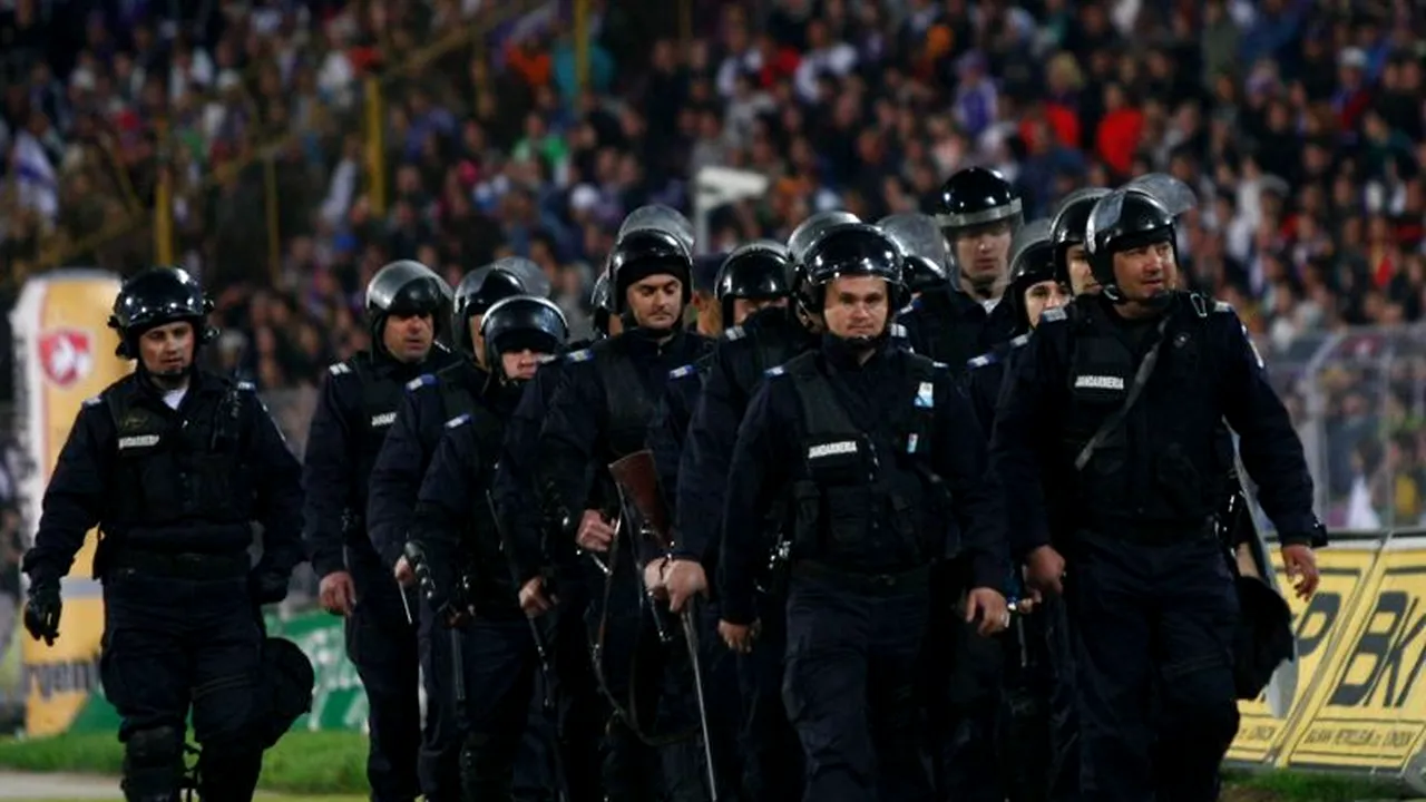 Peste 1.000 de jandarmi vor asigura ordinea publică la meciul Steaua - Dinamo