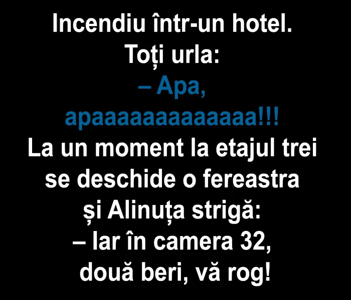 BANCUL ZILEI Alinuța și incendiul