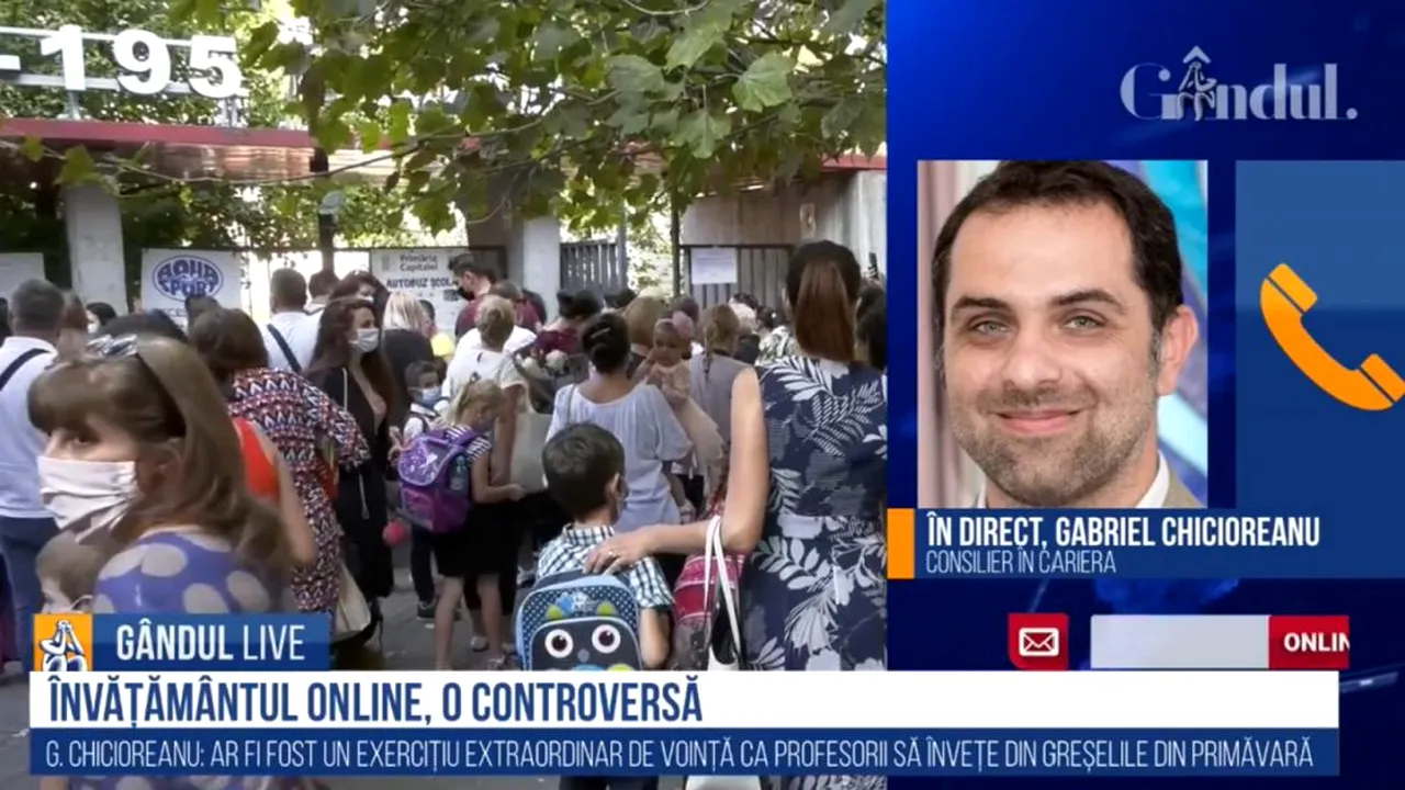 GÂNDUL LIVE. Reprezentant al părinților, despre refuzul de a preda online: „Avem nevoie de oameni dedicați pentru sistemul de învățământ, nu de oameni care vor să pună bețe în roate”
