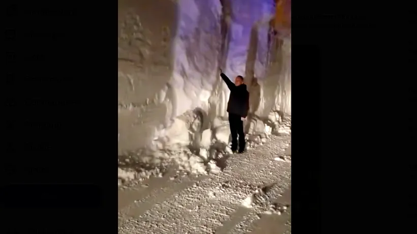 VIDEO: Zăpadă „cât casa” într-o regiune din China, unde ninge de 10 zile fără oprire. Aproape 1.000 de turiști au rămas blocați