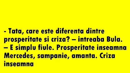 BANC | Bulă și diferența dintre prosperitate și criză