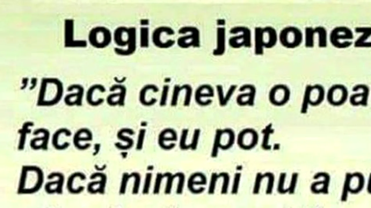 BANCUL DE JOI | Logică japoneză VS logică latină