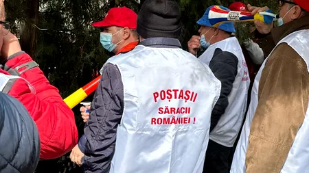 Poștașii protestează la ușa Ministerului Digitalizării / „Contractul colectiv de muncă nu este respectat”