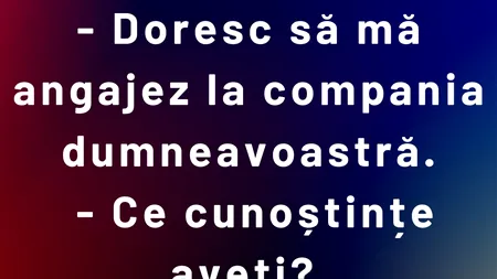 Bancul de miercuri | Interviu de angajare