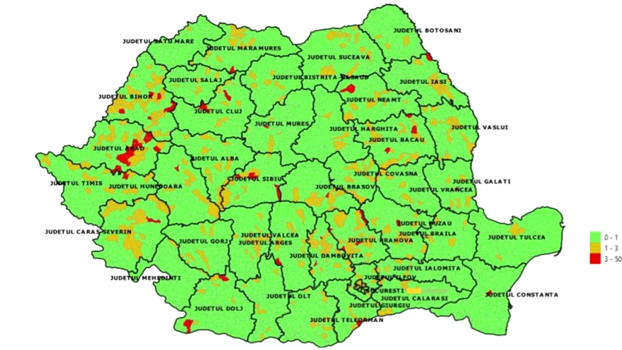 Ministerul Sănătății a anunțat scenariul în care se situează fiecare localitate pentru începutul de an școlar. Sunt 43 de zone încadrate în scenariul roșu