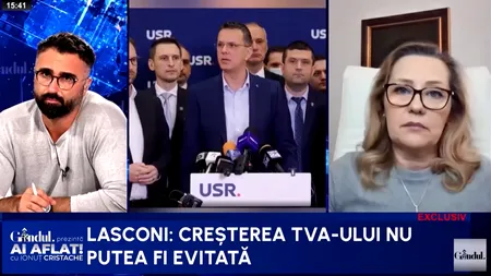 Elena Lasconi e de acord cu măsurile Bolojan: „Creșterea TVA-ului nu putea fi EVITATĂ”