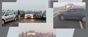 Carambol cu nouă AUTOTURISME pe podul care face legătura cu Drumul Expres, în Olt