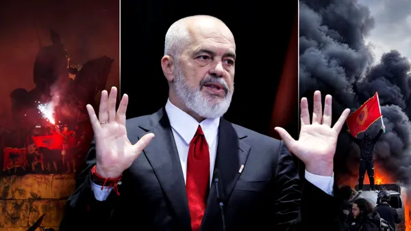 Violențe în Albania: Polițiștii au fost loviți în cap cu pietre, în a treia zi de proteste studențești. De ce refuză premierul Edi Rama să demisioneze