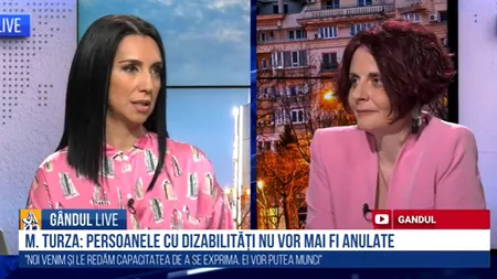 GÂNDUL LIVE. Mădălina Turza, consilier de stat în cadrul Cancelariei premierului: „Sunt peste 130.000 de angajatori din mediul privat care au semnat o Cartă a Diversității pentru a angaja persoane cu dizabilități” - VIDEO