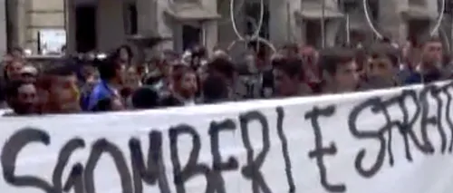 Ce au pățit 150 de romi care cereau locuințe gratuite în fața primăriei din Torino