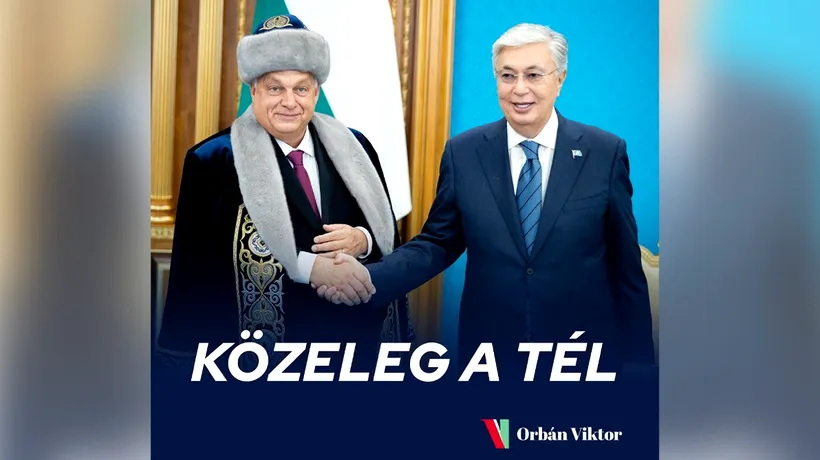 Viktor Orbán face glume cu implicații geopolitice pe Facebook / Vine iarna, transmite Orbán, de mână cu Tokayev